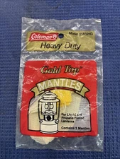 Vintage Coleman Gold Top Heavy Duty Mantles Model #21A101G, Pack of 2 Mantles