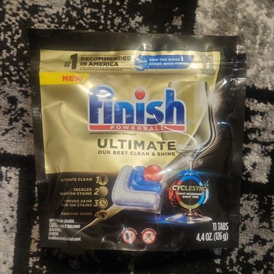 Finish Powerball Dishwasher Detergent Ultimate Clean CycleSync, 11 Tabs