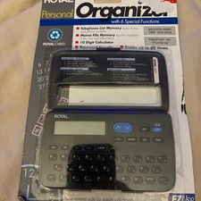 Royal DM70 Personal Organizer 1KB Memory Vintage Digital Diary Black New NIP