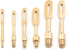 6 Pack Solid Brass Slotted Tip Gun Jag Patch Holder for Rifle/Handgun/Pistol