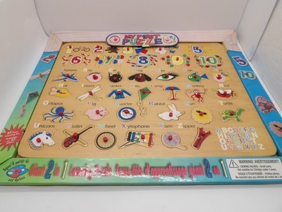 2005 Innovage Wood Puzzle, My first Puzzle Letter and Numbers