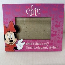 Vintage Minnie Mouse Chic Picture Frame From Walt Disney World Holds 2.5"x4.5"