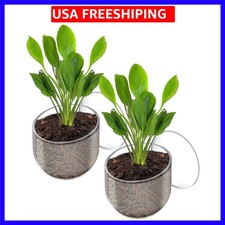 2 Pcs Aquarium Plant Holder, Fish Tank Plant Pot for Aquascape Decoration, Re...