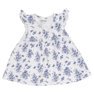 Reserved, Kleid, Größe: 74, Weiß/Blau, Blumen, Mädchen #fhF