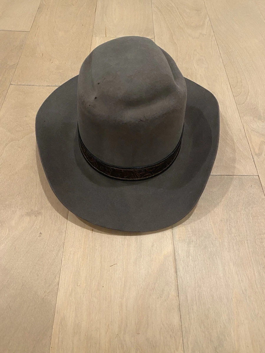 Cowboy Hat Gray Men's 7 1/8 Size for sale | eBay