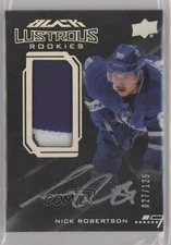 2020 SPx UD Black Lustrous Rookies Tier 1 Nick Robertson RPA Patch Auto RC 4rs