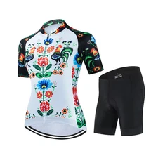 Summer Team Cycling Jersey Set Clothing MTB Bike Clothes Uniform Woman Bicycle
