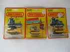 Matchbox Lesney Superfast 3 different SF64 Caterpillar Bulldozer, blistercards