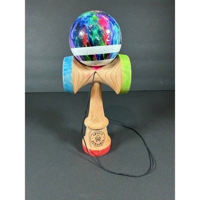 Sweets Kendamas Tie Dye Skill Game Toy Fidget Wood Parts Are Painted By Child