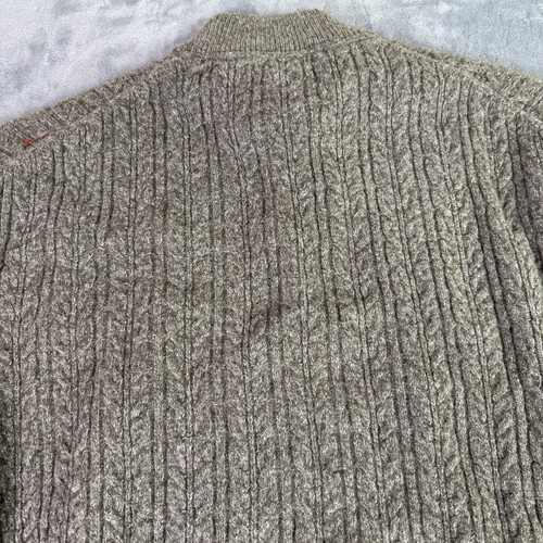Joseph Abboud Sweater Men's 3XL Italian Yarn Cable Knit Silk Elbow Patch - Picture 10 of 11