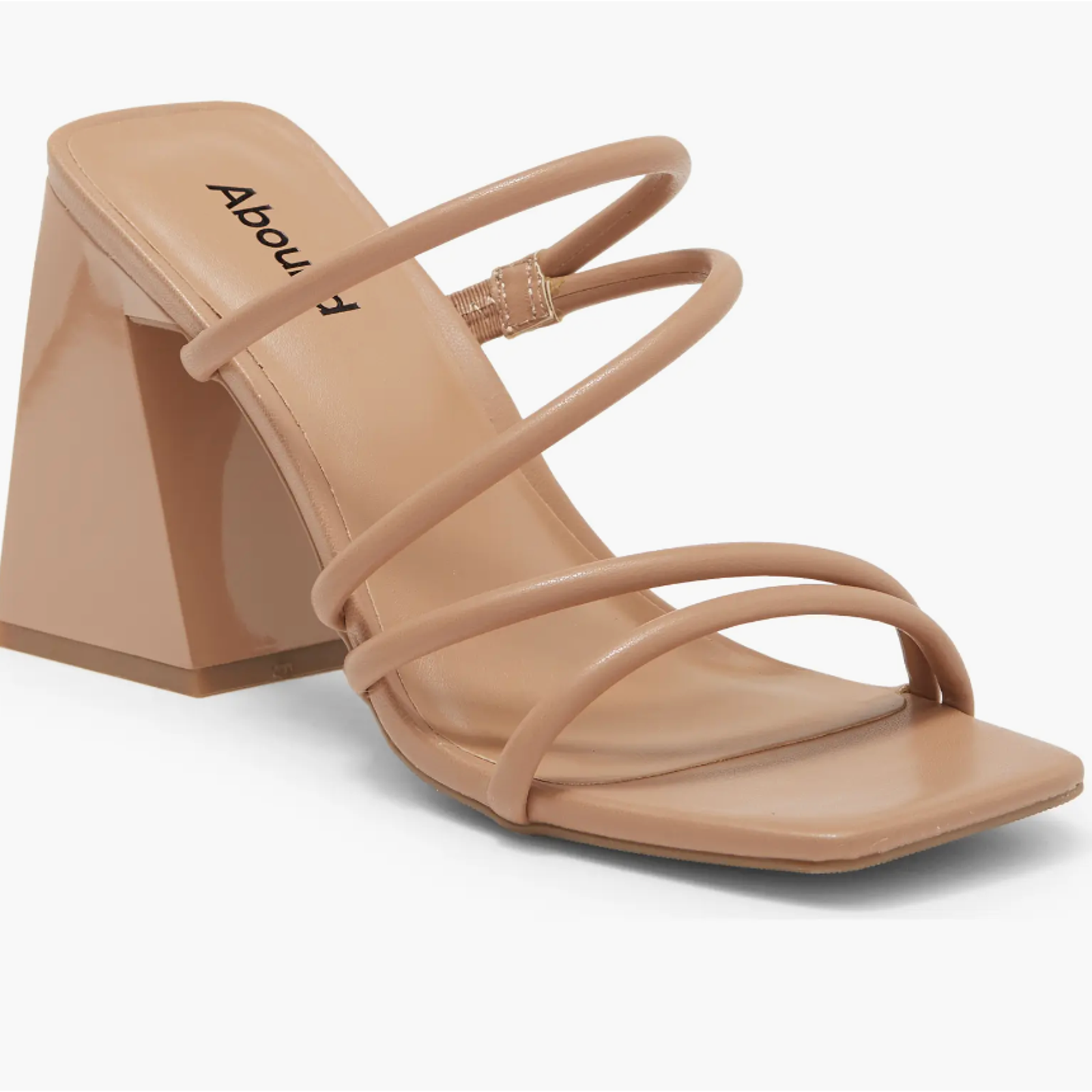 APL Abbond Austyn sandalo con cinturino 9 5 nuovo senza etichette marrone cammello tacco nudo quadrato viaggio spiaggia