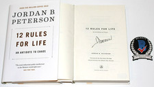 JORDAN B. PETERSON SIGNED 12 RULES FOR LIFE HARDCOVER BOOK BECKETT COA AUTOGRAPH