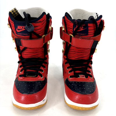 RARE Nike Zoom Force 1 Snowboard Boots 6 Red Tiger Rabbit ZF1