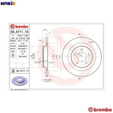 2x BRAKE DISC 08.A711.11 FOR MAZDA L850/L823 1.8L L5-VE 2.5L PE-VPS/RF7J 2.0L