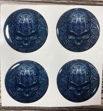 4x Totenkopf Silikon Felgenemblem Aufkleber Nabenkappen Mitte Radkappe Decal