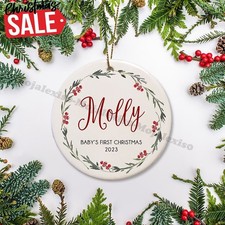 Baby's First Christmas Ornament, Personalized, Baby's First Christmas Gift, S...