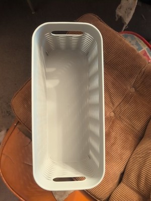 Brightroom Gray Plastic Basket With Handles 12x4x4