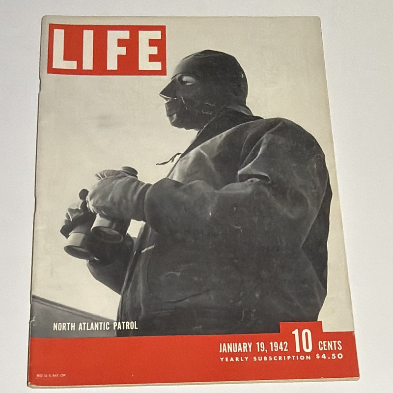 LIFE Magazine January 19 1942 Illustrated English News North Atlantic Patrol