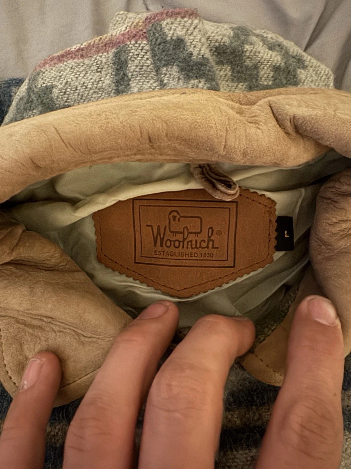Woolrich Button Front Jacket Size L Made In USA Multicolor Great Quality! - product detail image 2