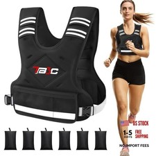 Adjustable Weighted Vest for Women - 04-10lb/11-20lb/20-32lb Vest 4-10LB Black