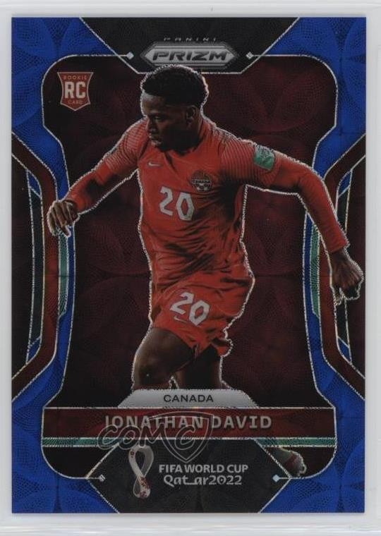 2022 Panini Prizm World Cup Qatar Choice Blue 76/135 Jonathan David #49 04yw