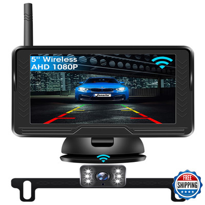 Jansite Wireless Backup Camera For Car6 Led 5 Ahd 1080P Back Up Camera For Cars