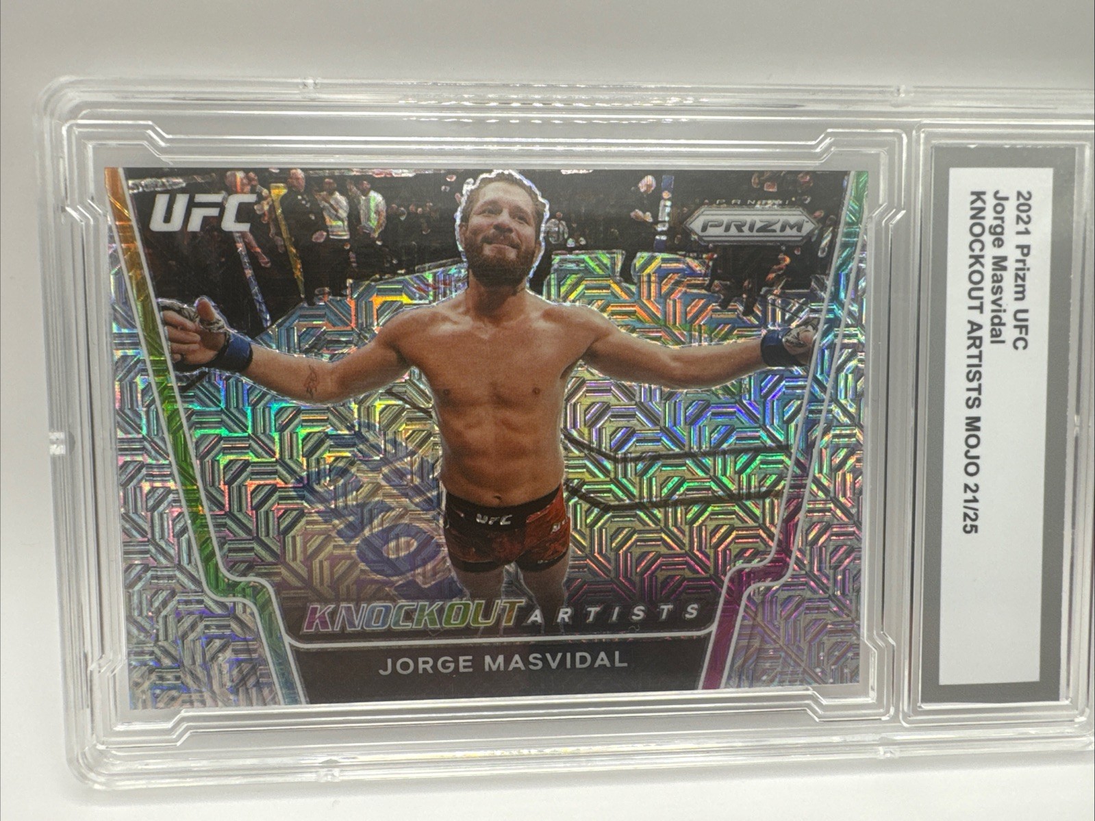 Jorge Masvidal 2021 Prizm Slabbed Mojo 21/25 UFC -S-290