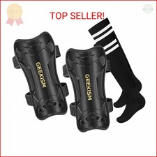 Soccer Shin Guards for Youth Kids Toddler, Upgraded Double Straps Thicker, Mor