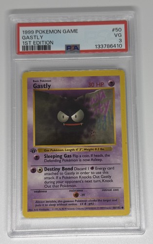 Gastly (1st Edition) graded PSA 3 for sale on eBay