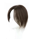 100% Real Human Hair Topper Toupee Clip Hairpiece Bangs Bob Top Wigs  For Women