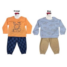 Member's Mark Boy's 2 Piece Easy Pull On Long Sleeve  Pant Playwear Set