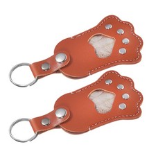2 Pcs Pet Hair Storage Keychain Dog Memorial Keepsake Pendant Charm
