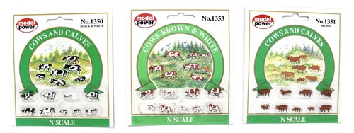 VARIOUS BRANDS 'N' GAUGE LOT OF 27 PACKS ASSORTED ANIMALS/ FIGURES & ACCESSORIES - Picture 5 of 7