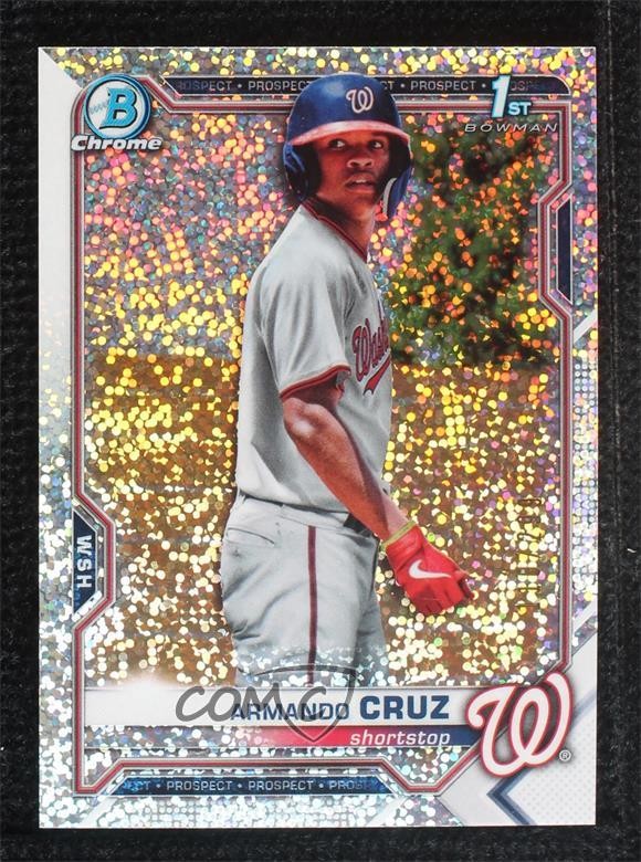 2021 Bowman Chrome Prospects Speckle Refractor 110/299 Armando Cruz #BCP-247 5ya