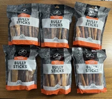 New (6) Bags of Dentley's Nature's Chews Bully Sticks Dog Chews Value Pack 1 LB