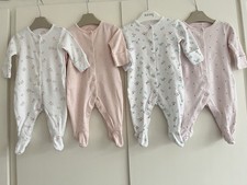 Baby Girls NEXT Up To 1 Month Babygrow Sleepsuit Bundle Basic Pink Floral