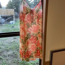No Comment Floral Sleeveless Dress Junior Sized L