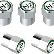 5 PCS Tire Valve Stem Caps, Durable Chrome Plated Tire Valve Stem Caps with Nitr