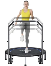 Osoeri 48" Rebounder Trampoline Foldable for Adults Max Load 450lbs, Mini Tra...