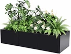 Rectangular Metal Planter Box with Drainage Holes 51"X18"X12" Raised Garden Bed