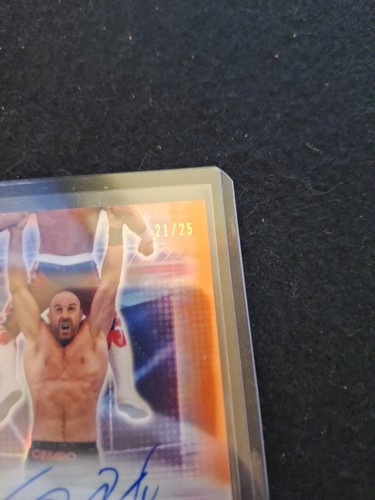 CESARO 2021 Topps WWE Chrome SP Orange Autographed Card #ed 21/25 - Picture 2 of 4
