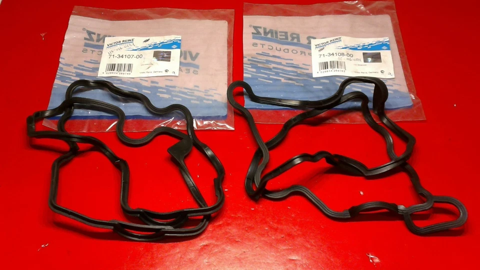 Junta de cubierta de válvula de motor Mercedes izquierda y derecha C CLK E320 ML SLK Victor Reinz Foto 2 de 4