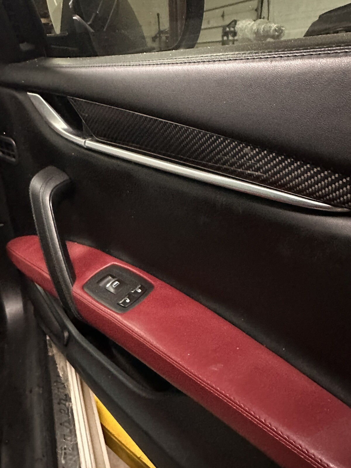 4pcs OEM Carbon Fiber Side Door Trim Panel Cover For Maserati Ghibli 2015-2020