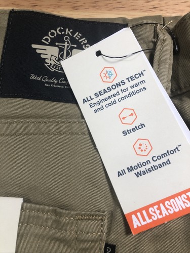 Dockers Men's Straight Fit Jean Cut All Seasons Tech Dark Tan 40x30 NEW - Picture 5 of 5