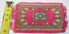 Antique Tobacco Fabric Felt Flag 3" x 5" Rug Doll House Pink Native Indian — photo 2