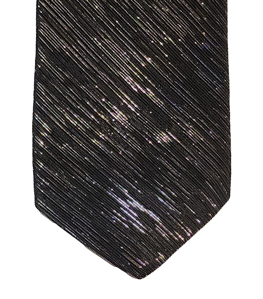 Винтажный роскошный галстук TALLIA с высокой металлической нитью (новый с бирками) - Изображение 2 из 4