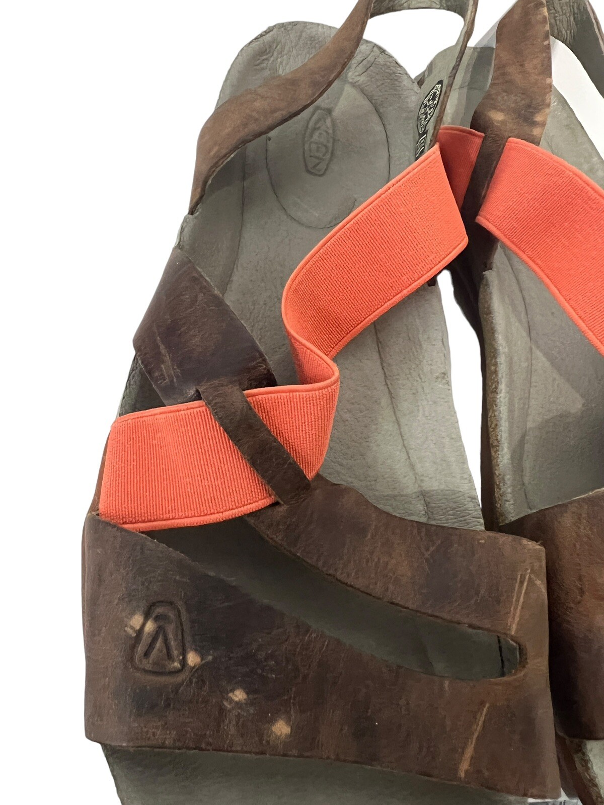 Scarpe sandalo sportivo KEEN donna DAUNTLESS cinturino alla caviglia marrone arancione punta aperta taglia 8