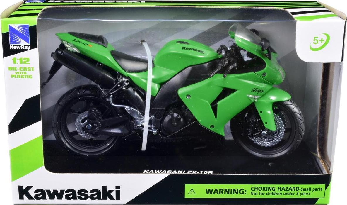 Kawasaki ZX-10R Ninja Motorcycle Green 1/12 Scale Diecast Model by
