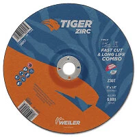 WEILER 804-58058 9 X 1/8 TIGER ZIRC T27 COMBO WHEEL  Z30T  7/8 AH