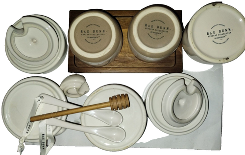 Rae Dunn Artisan By Magenta Lot Of 12 Piece Condiment Set - Picture 4 of 6